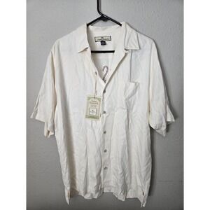 Tommy Bahamas Barefoot Bar Original Edition Mens Beige Button up Shirt. Size M
